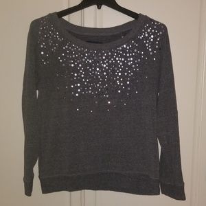Heather Grey American Eagle Sweatshirt w Sequins